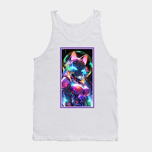 Anime Cute Cat Girl | Quality Anime Girl Artwork | Sci-Fi Manga Girl Anime Art Tank Top